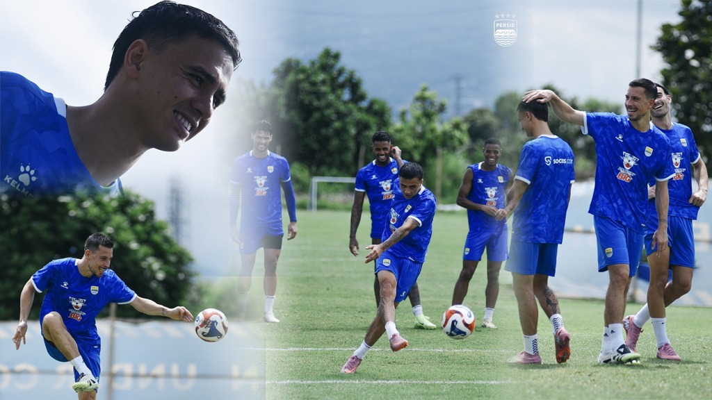 Eliano dan Thom sedang berlatih di PERSIB BANDUNG