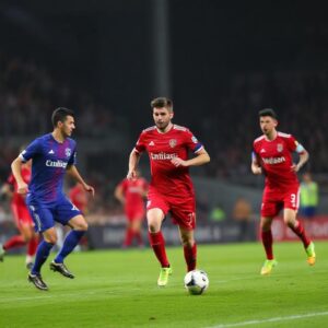 photo liga bola menangkap momen pertandingan sepak bola